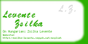 levente zsilka business card